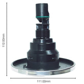 Directional Jet Large/4.5 Inch for Bellagio Tubs Bari, Venezia, Arum C - 3 Brow design, Grey/Silver